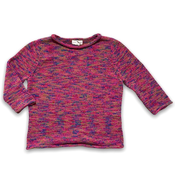 Vintage Y2K Rainbow Knit Boxy Sweater - Picture 5 of 7